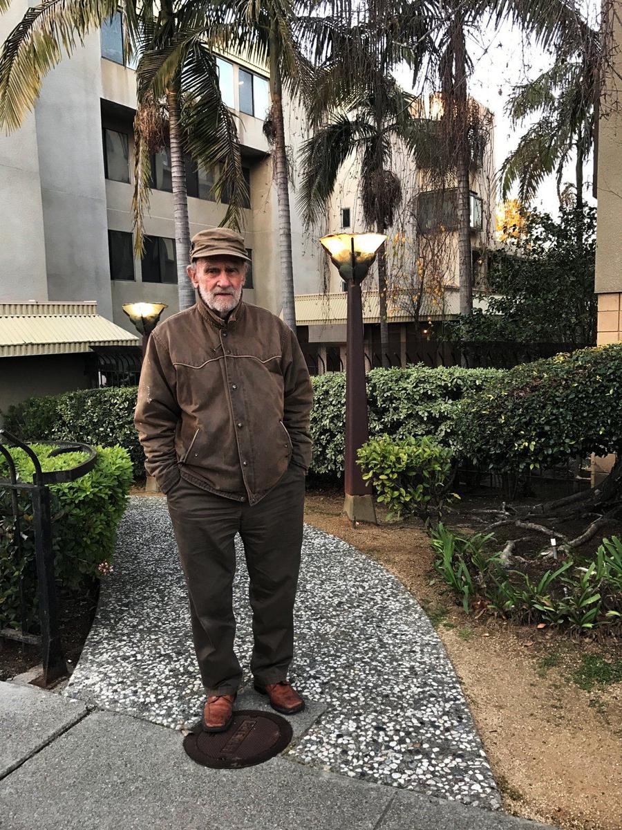 Mort Howard today, standing in the courtyard at Park Glenview Apartments